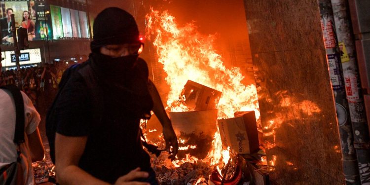 Street Battles Break Out After Hong Kong Bans