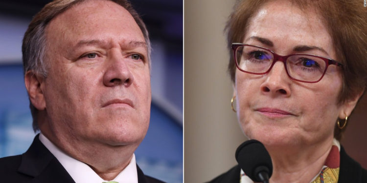 Tras 48 horas, Pompeo rompe el silencio y anuncia que se investigará la presunta vigilancia a exembajadora de EE.UU.