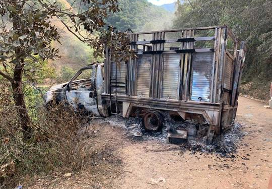 Encuentran 5 cuerpos calcinados dentro de un vehículo en Guerrero