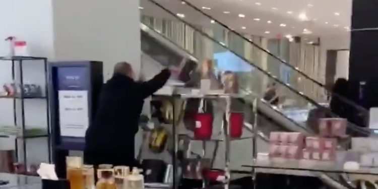 Chilling video showing a man smashing glass displays in a Bloomingdale’s store highlights a disturbing reality facing retail workers every day