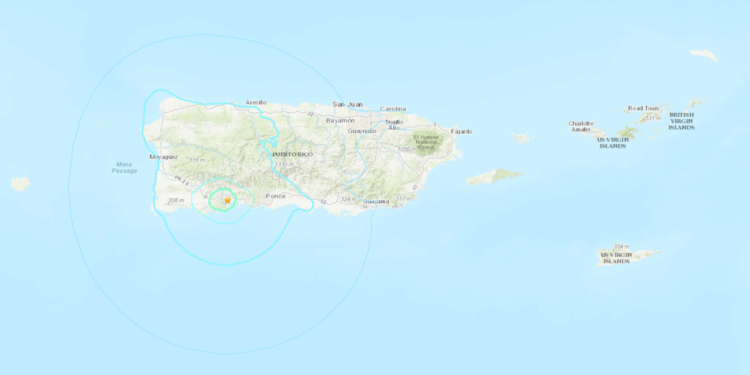 Sismo de magnitud 5,0 en Puerto Rico se registró este sábado