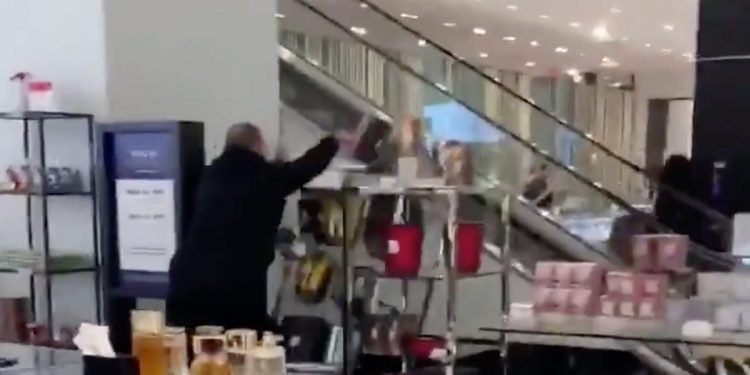 Chilling video showing a man smashing glass displays in a Bloomingdale’s store highlights a disturbing reality facing retail workers every day