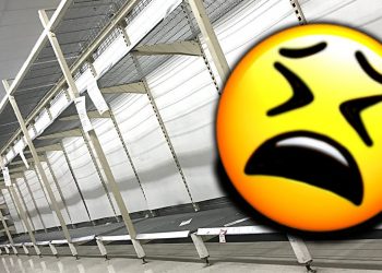 Empty Shelves No Food In Supermarkets Retail Study March PLEASE STOP HOARDING