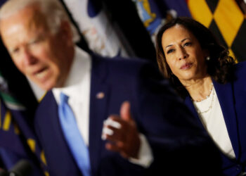 Joe Biden, Kamala Harris appear together for first time as running mates