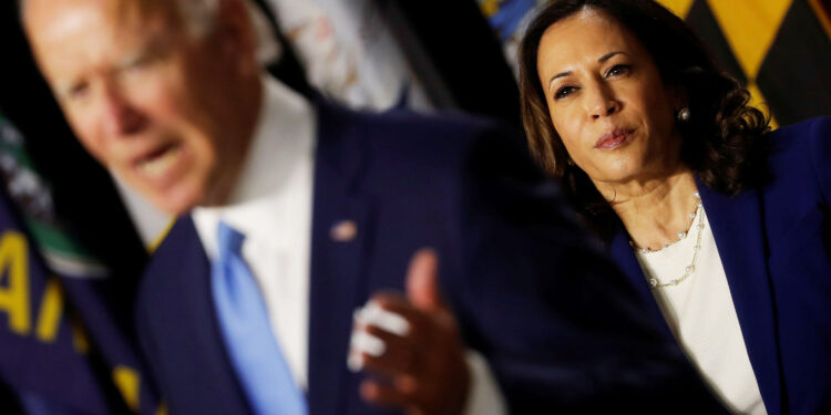 Joe Biden, Kamala Harris appear together for first time as running mates