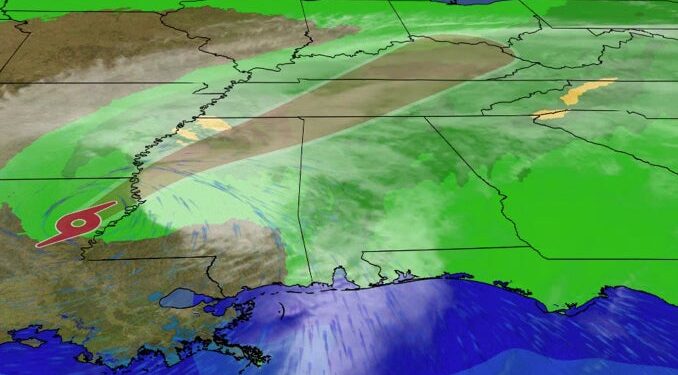 Tropical Storm Delta to Bring Heavy Rainfall, Gusty Winds and Isolated Tornadoes to the South on Saturday