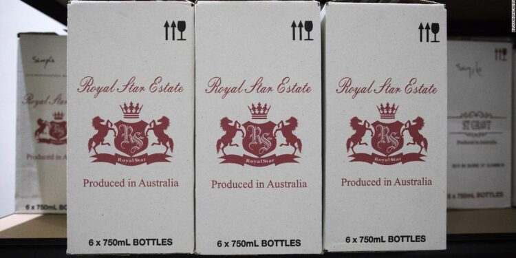 China slaps tariffs of up to 212% on Australian wine imports