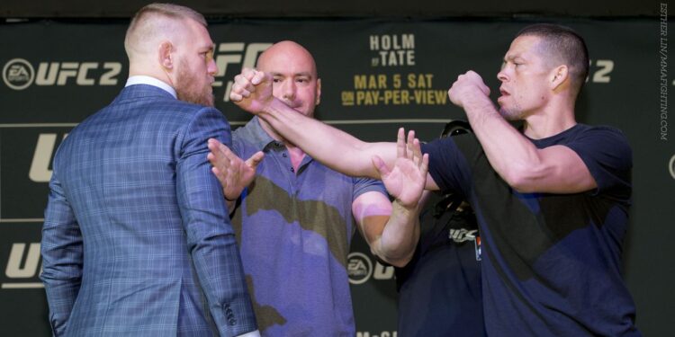Nate Diaz reacts to Conor McGregor’s KO loss to Dustin Poirier at UFC 257