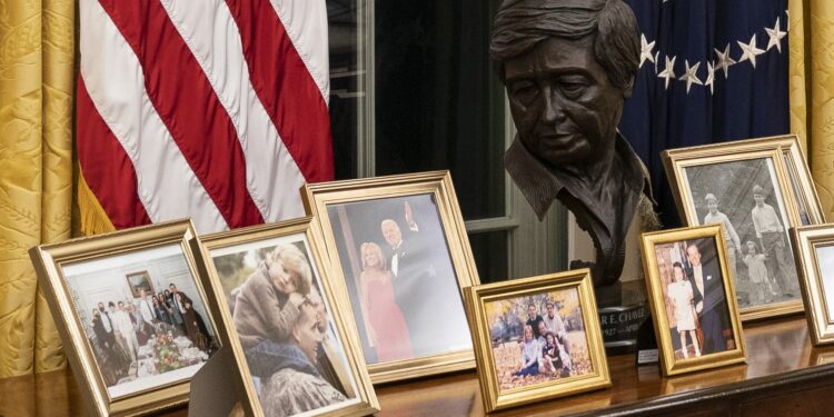 Cesar Chavez’s son happy dad’s bust is in Biden Oval Office